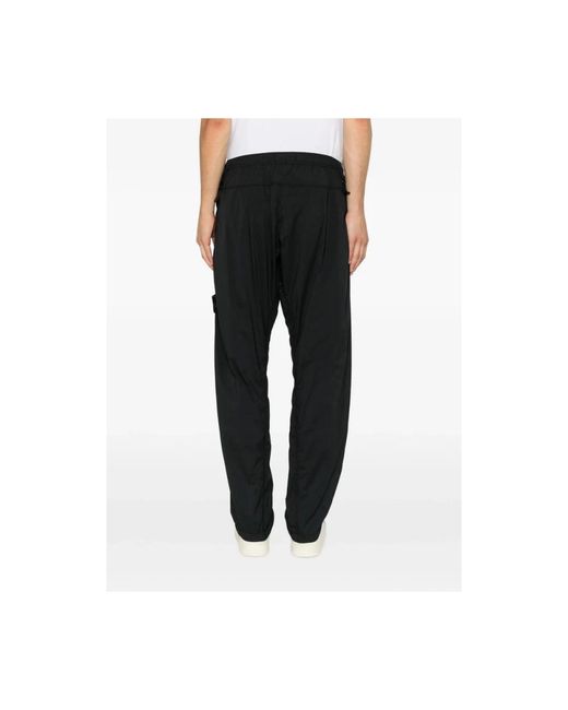 Stone Island Black Straight Trousers for men