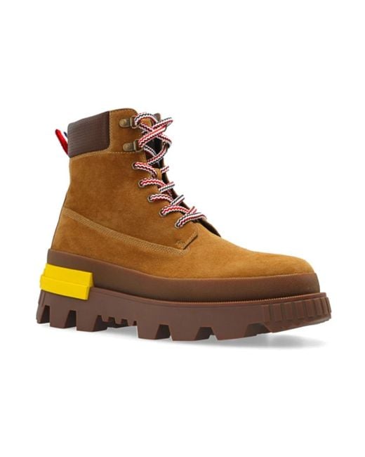 Moncler Brown Lace-Up Boots for men
