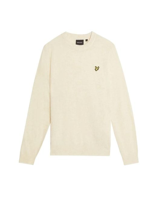 Lyle & Scott White Round-Neck Knitwear for men