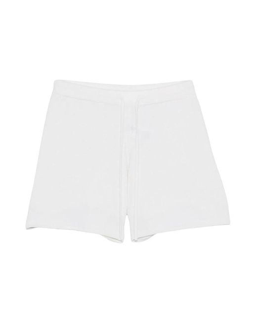 Allude White Short Shorts