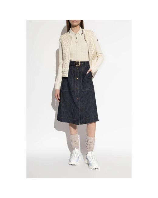 Moncler Polo Met Logo Patch in het Natural