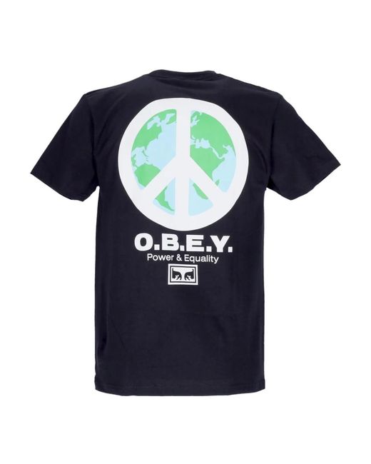 Obey Klassisches peace punk tee in Blue für Herren