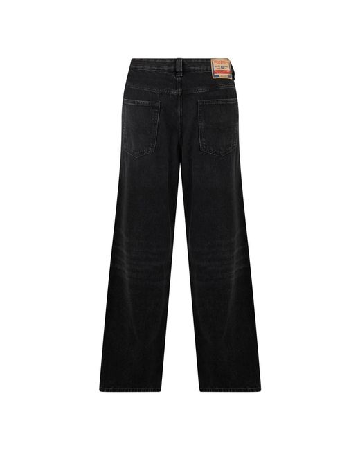 DIESEL Black Straight Fit Jeans for men
