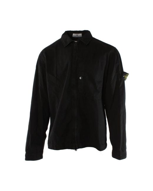 Stone Island Black Light Jackets for men