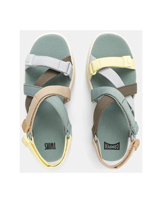 Flat Sandals Camper en coloris Metallic