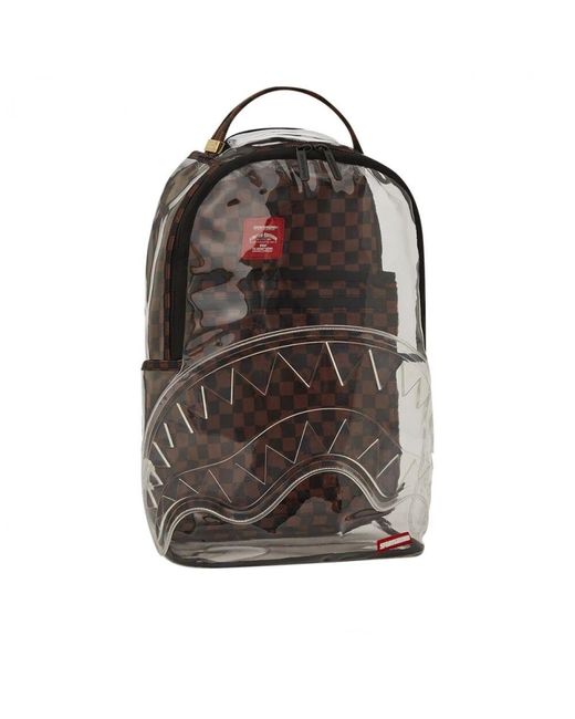 Sprayground Brown Clear check rucksack