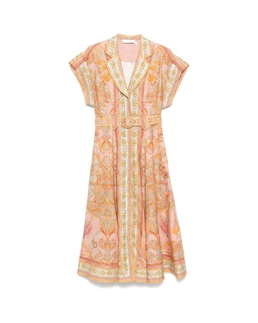 Shirt Dresses Zimmermann en coloris Orange