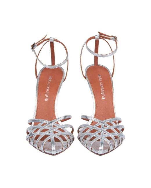 Shoes > sandals > high heel sandals Aldo Castagna en coloris Metallic