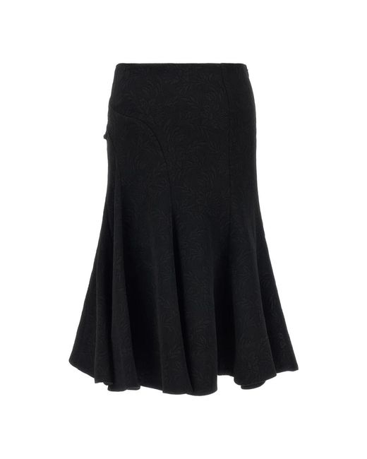 Dries Van Noten Black Midi Skirts