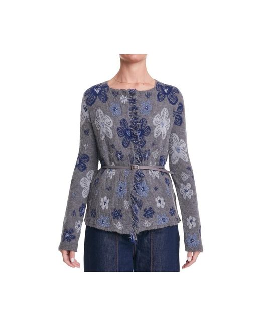 ALESSIA SANTI Blue Round-Neck Knitwear