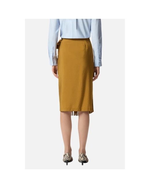 Pinko Yellow Midi Skirts