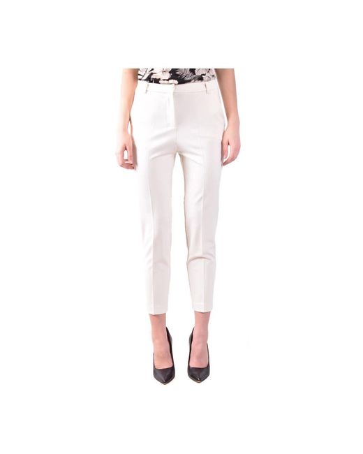 Pinko White Cropped Trousers