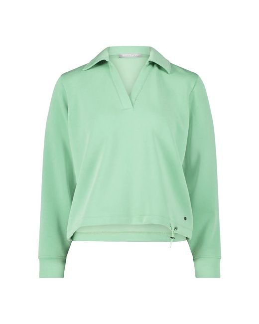 BETTY&CO Green Polo kragen sweatshirt stylischer komfort