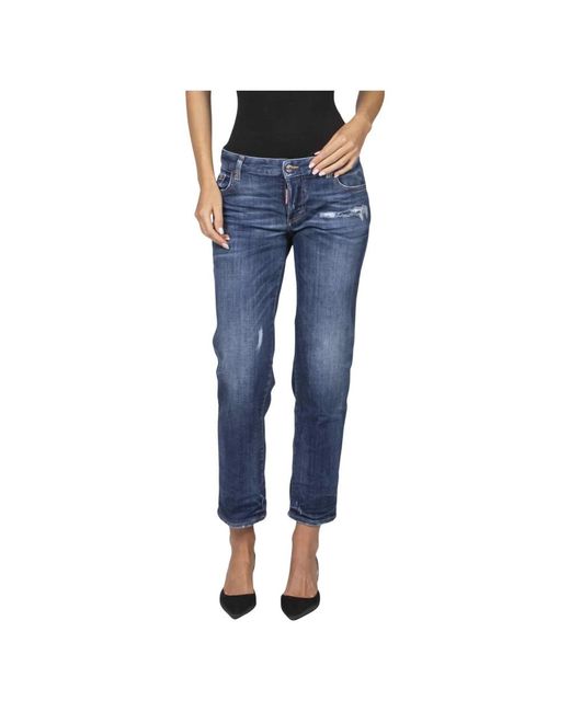 DSquared² Blue Cropped Jeans