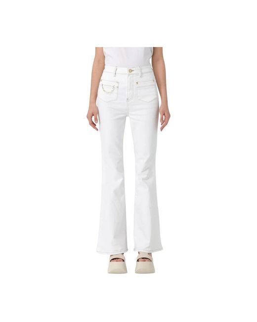 Ganni White Boot-Cut Jeans