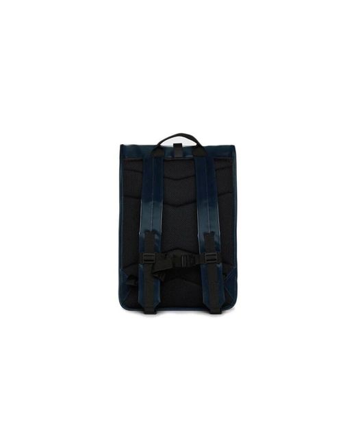 Rains Blue Moderne Ink Rolltop Rucksack