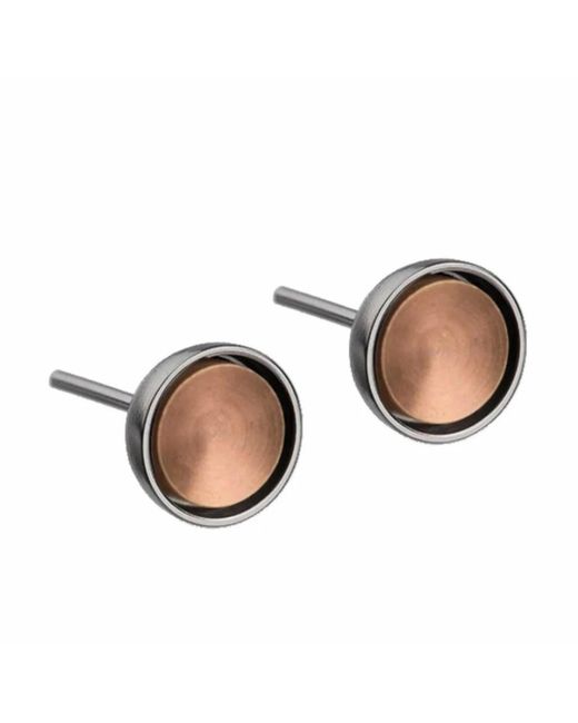 ERNSTES DESIGN Brown E277 Runde Ohrstecker