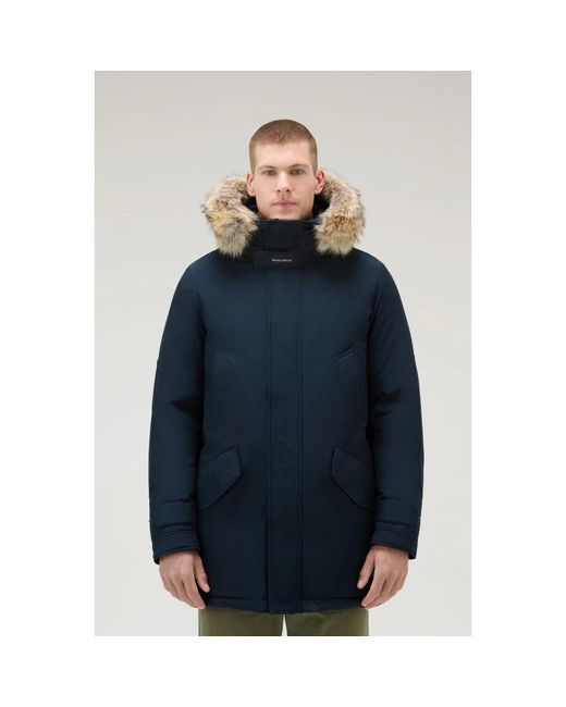 Woolrich Blue Winter Jackets for men