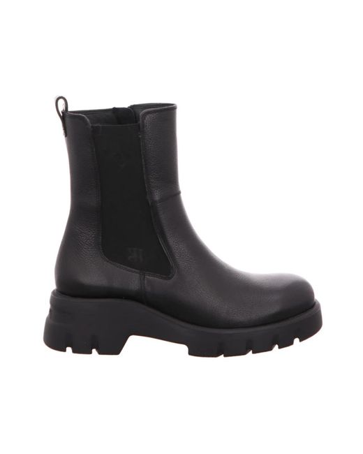 Paul Green Black Schwarze Leder-Stiefeletten Für Damen