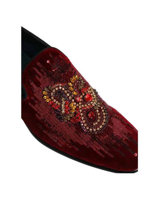 Dolce & Gabbana Red Loafers for men