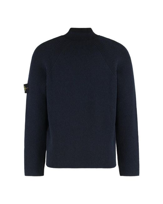 Stone Island Blue Turtlenecks for men