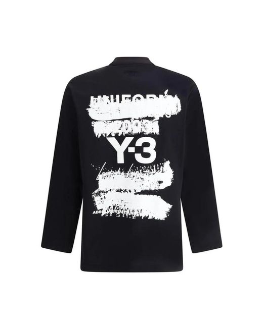 Y-3 Blue Long Sleeve T-Shirts for men