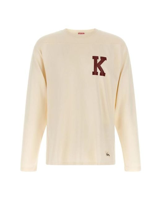 KENZO White Long Sleeve T-Shirts for men