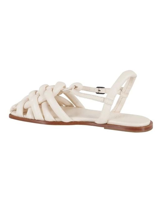 Hereu White Flat Sandals