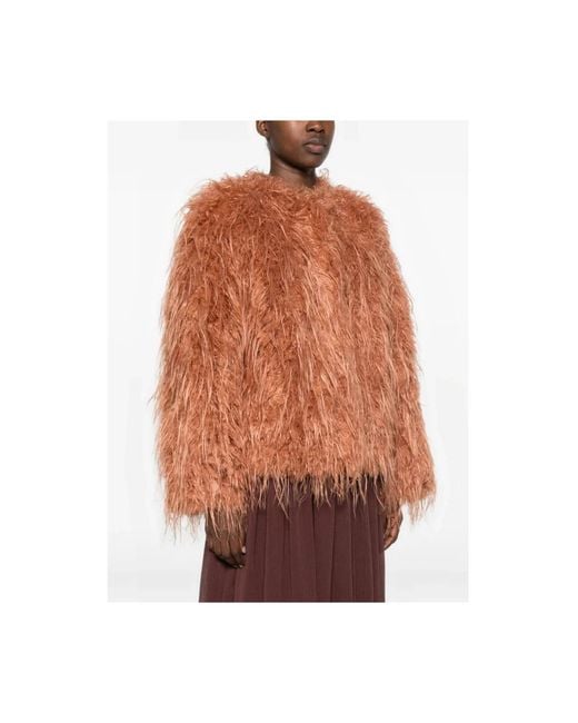 Forte_forte Brown Faux Fur & Shearling Jackets