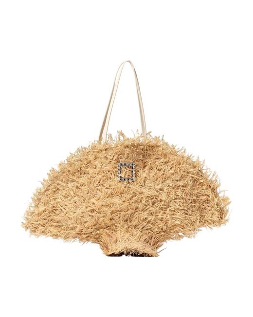 Roger Vivier Natural Shoulder Bags