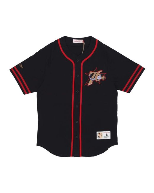 Mitchell & Ness Fitness ,Zwart ,Katoen Nba Mode Katoenen Jas Vintage Logo in het Black voor heren