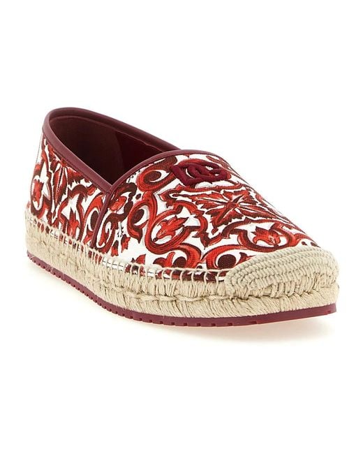 Dolce & Gabbana Red Espadrilles for men