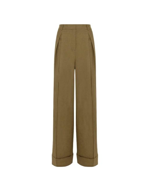 Blugirl Blumarine Green Weite Leinenhose