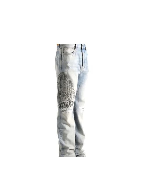 Amiri Gray Straight Fit Jeans for men