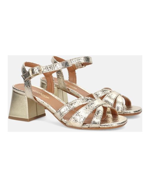 Sangiorgio Metallic High Heel Sandals