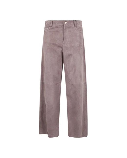 Max Mara Brown Leather Trousers