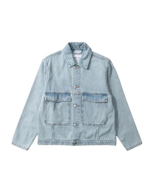 Edmmond Studios Blue Denim Jackets for men