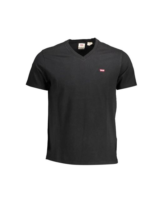 Levi's Tops ,Zwart ,Katoen Zwarte Katoenen T-Shirt in het Black voor heren