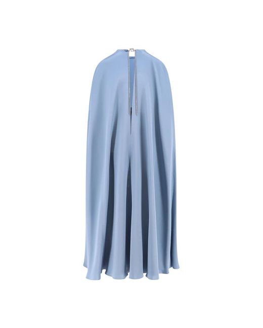 Max Mara Kleedjes ,Blauw ,Lichtblauwe Zijden Jurk Met Metalen Detail in het Blue