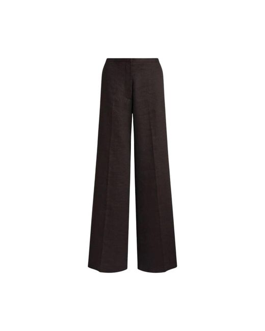 Alberta Ferretti Black Wide Trousers