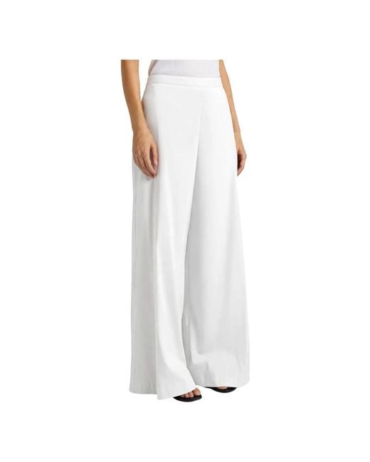 Liviana Conti White Wide Trousers