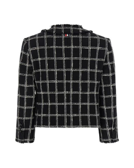 Thom Browne Black Tweed Jackets