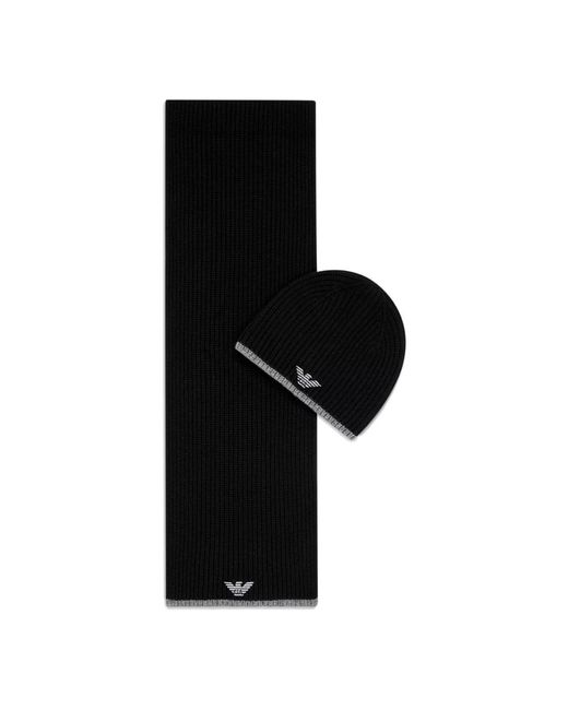 Emporio Armani Schwarze Schals & Tücher Stilvolle Kollektion in Black für Herren