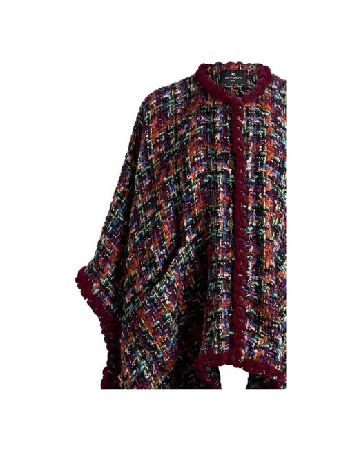 Etro Jassen ,Veelkleurig ,Mantella Con Pompon in het Black