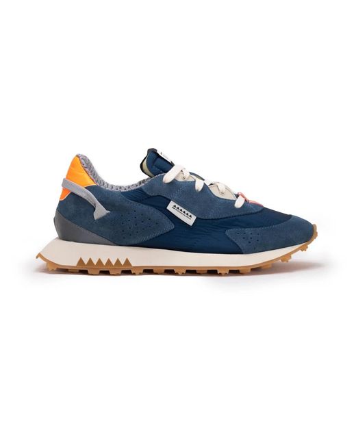 RUN OF Blue Sneakers for men