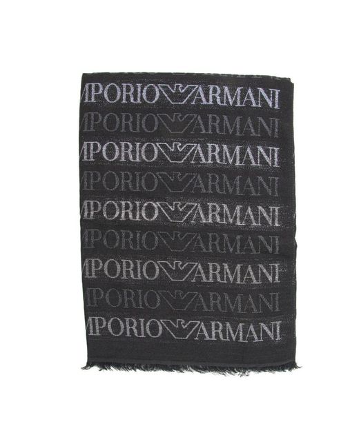 Emporio Armani Black Winter Scarves