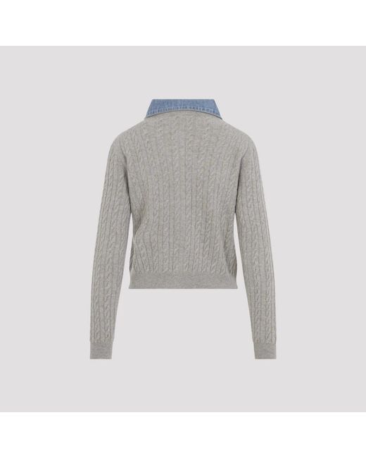 Miu Miu Sabbia Cardigan in het Gray