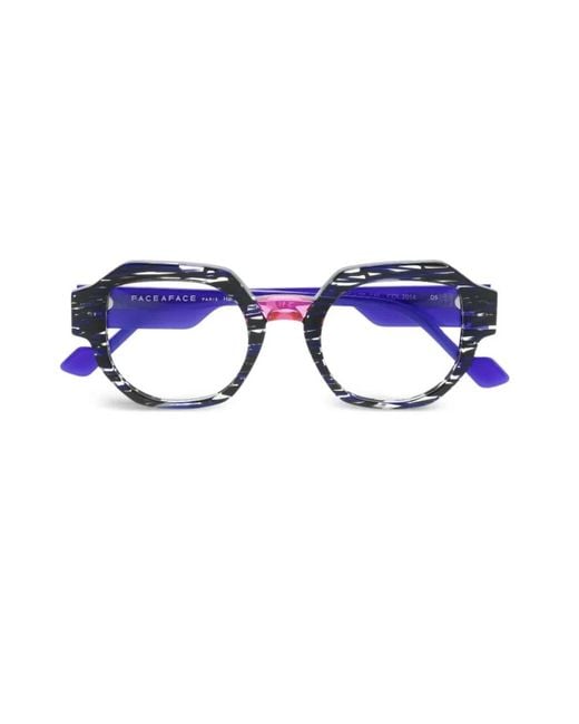 Face A Face Blue Glasses