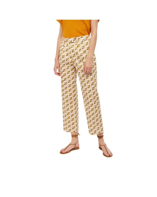 SKILLS & GENES Natural Cropped Trousers