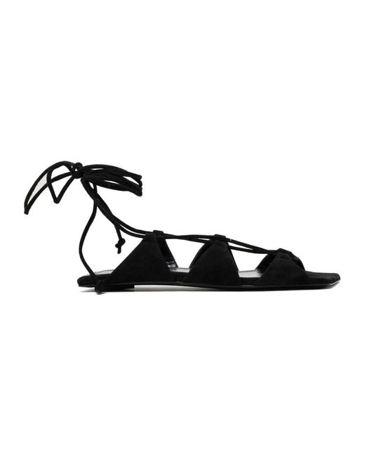 Flat Sandals di The Attico in Black